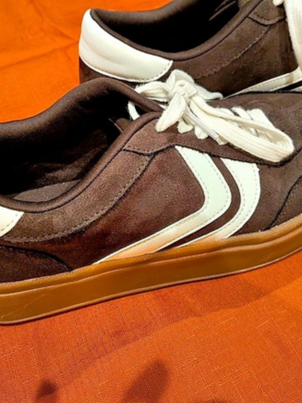 Madden NYC Women's Low Top Platform Sneakers Brown & White